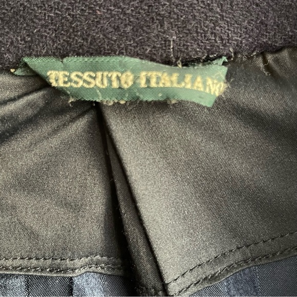 Vintage Marcello Tarantino Couture Wool Navy Coat,  Tessuto Italiano - Picture 4 of 5